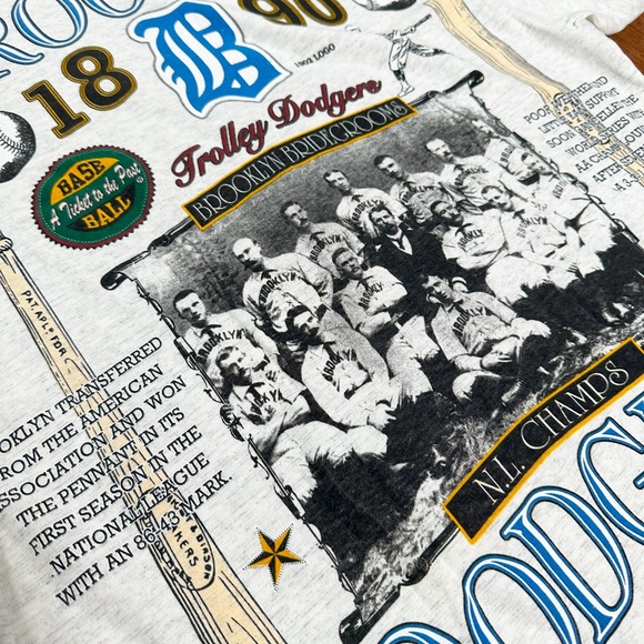 Vintage Long Gone Cooperstown Collection 1955 Brooklyn Dodgers Shirt - Picture 4 of 10